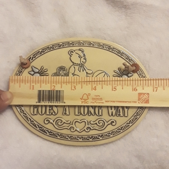 Vintage Trinity Pottery 7"x5" Teddy Bear wall Decorative sign - Picture 6 of 8